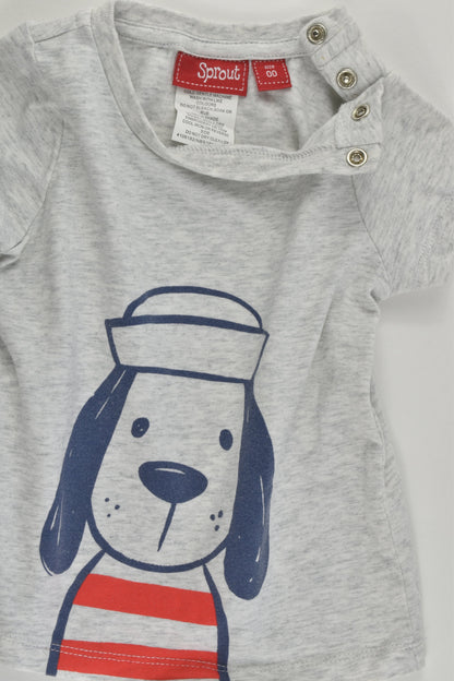 Sprout Size 00 Sailor Dog T-shirt