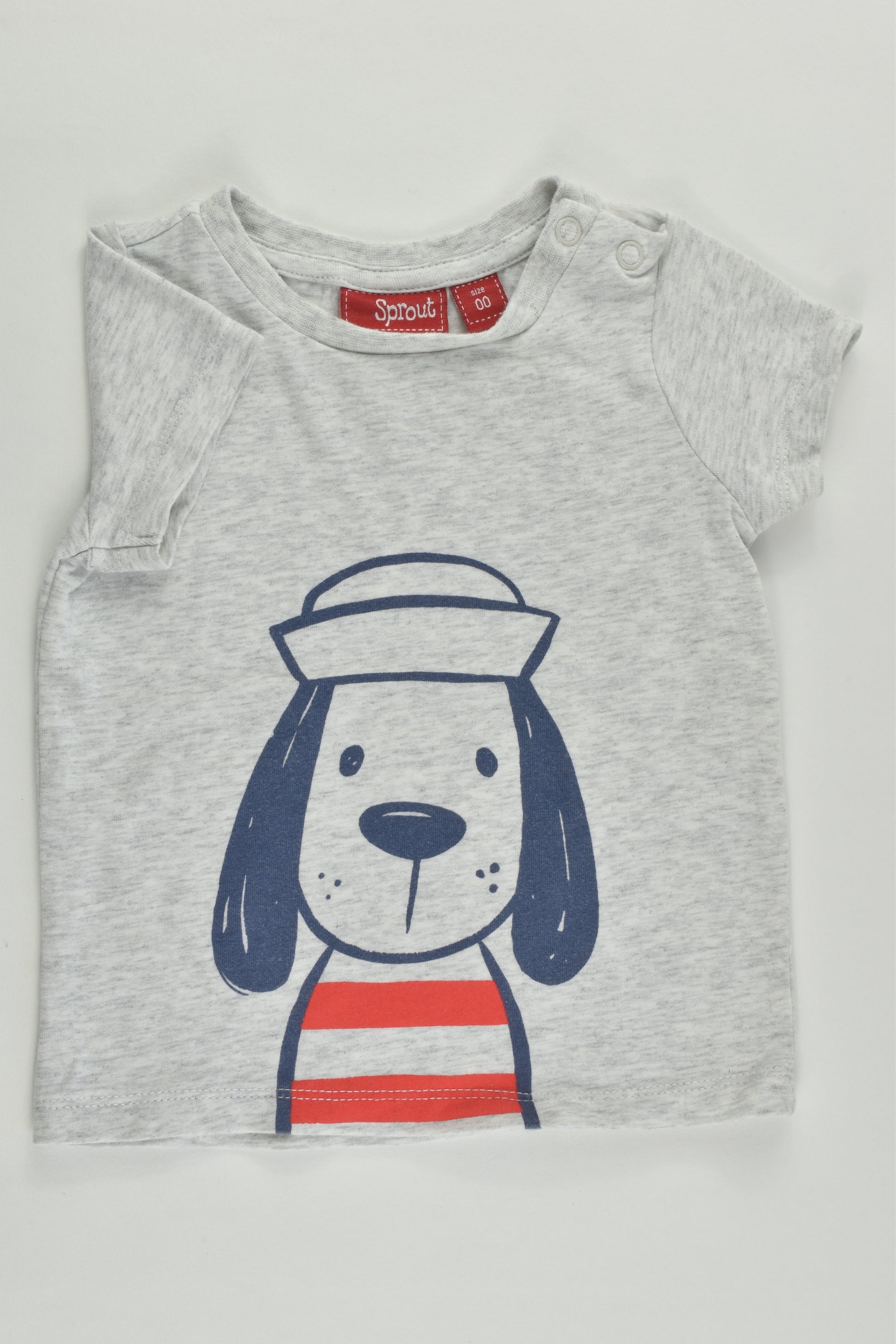 Sprout Size 00 Sailor Dog T-shirt