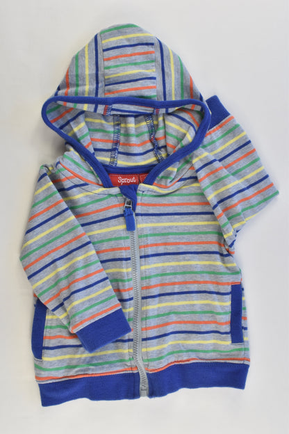 Sprout Size 00 Striped Hooded Jumper