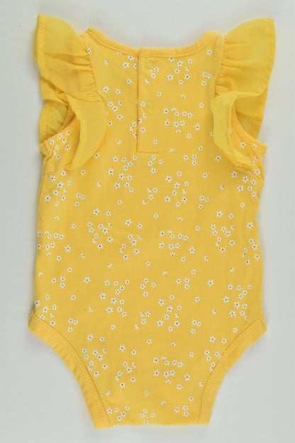 Sprout Size 000 (0-3 months) Floral Bodysuit