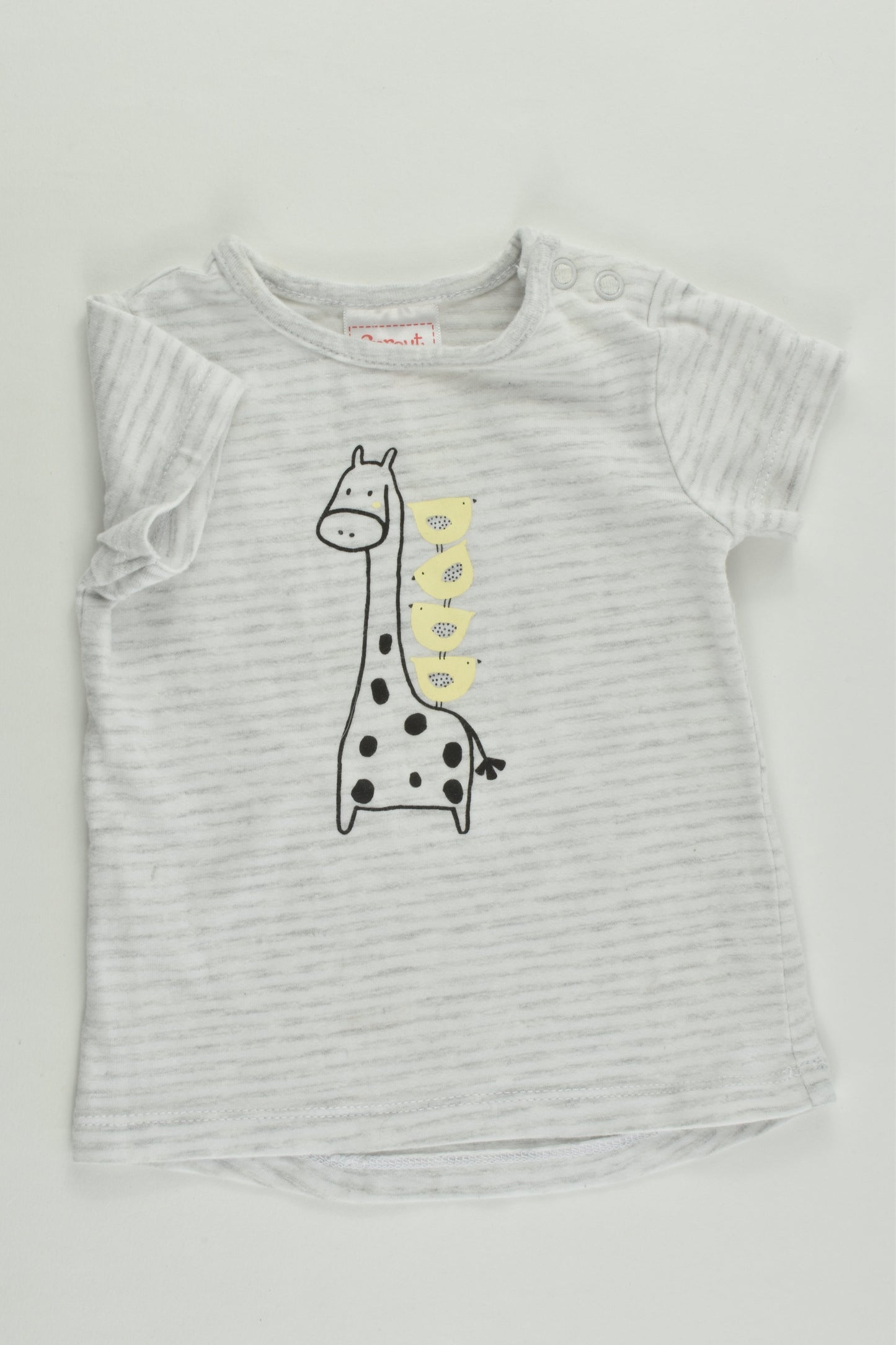 Sprout size 000 (0-3 months) Giraffe and Birds T-shirt