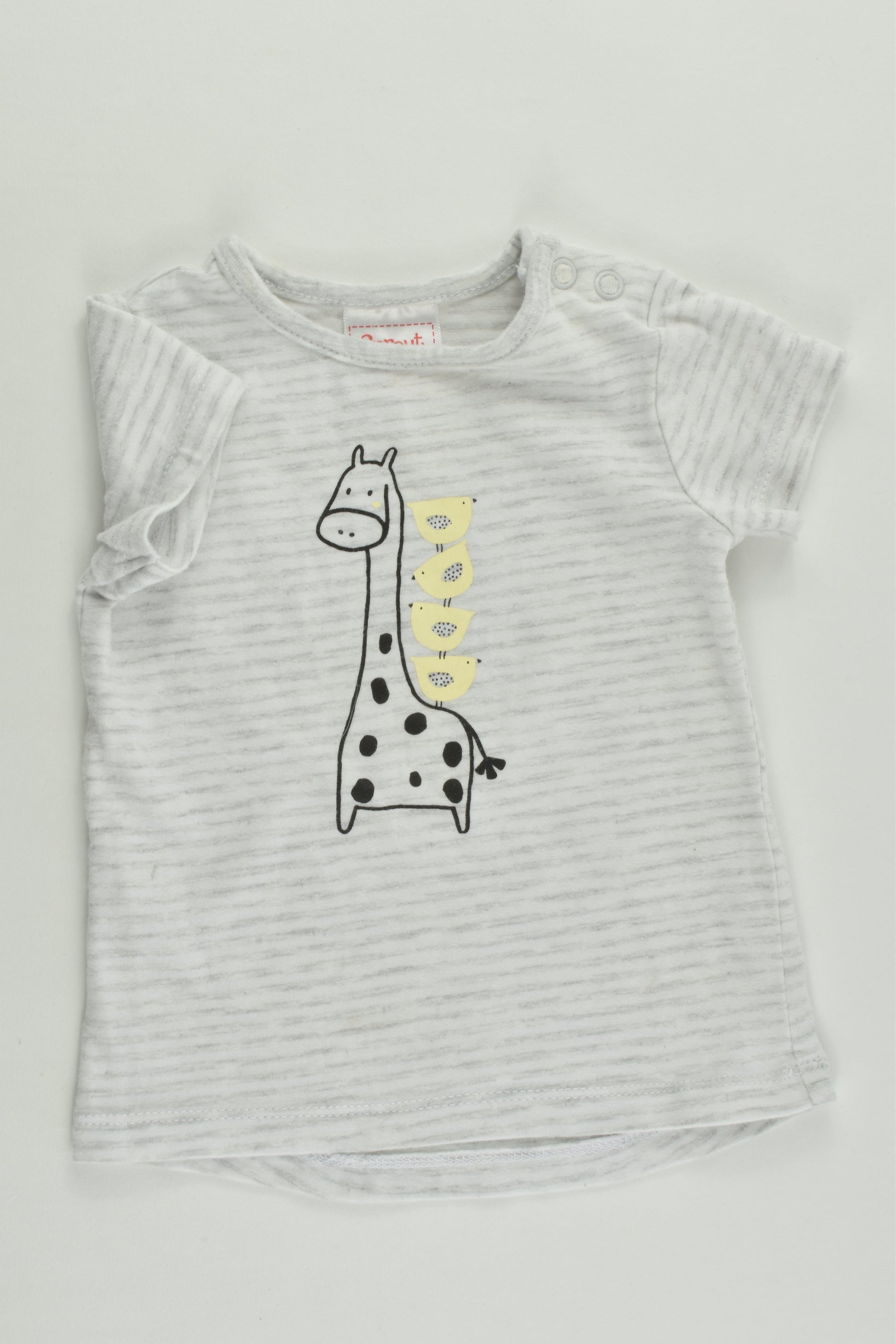 Sprout size 000 (0-3 months) Giraffe and Birds T-shirt