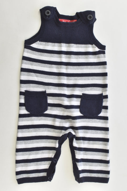 Sprout Size 000 Knitted Striped Overalls