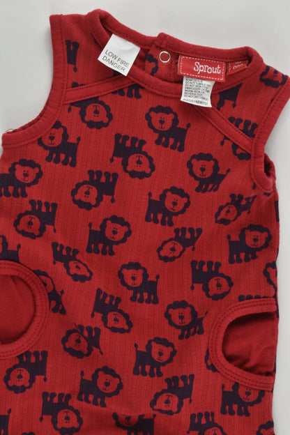 Sprout Size 000 Lions Short Romper