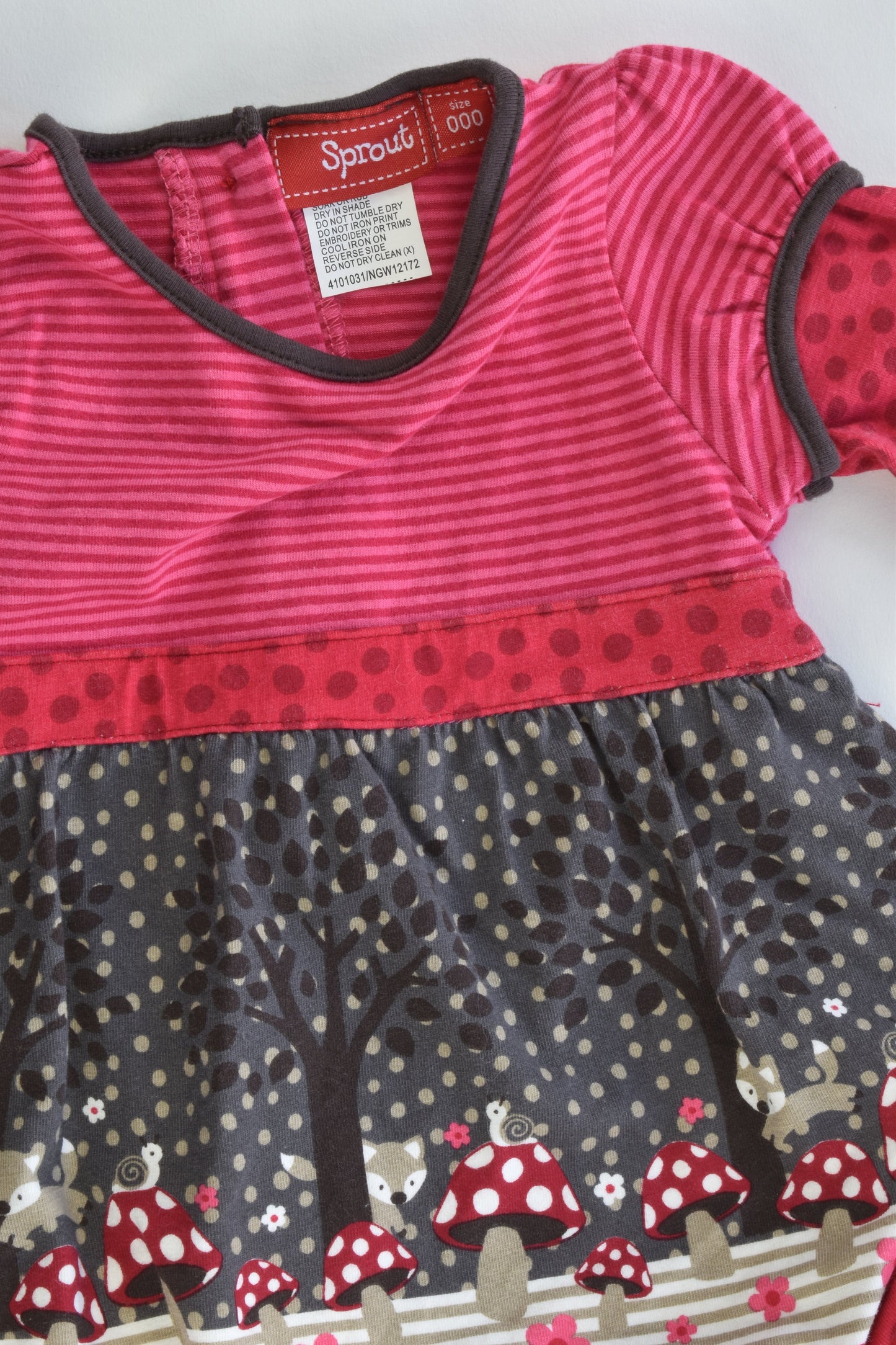 Sprout Size 000 Mushroom Forest Dress
