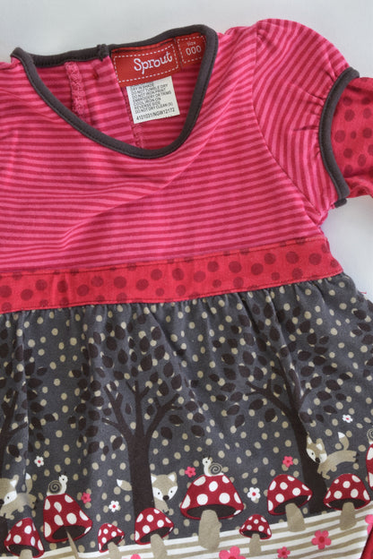 Sprout Size 000 Mushroom Forest Dress
