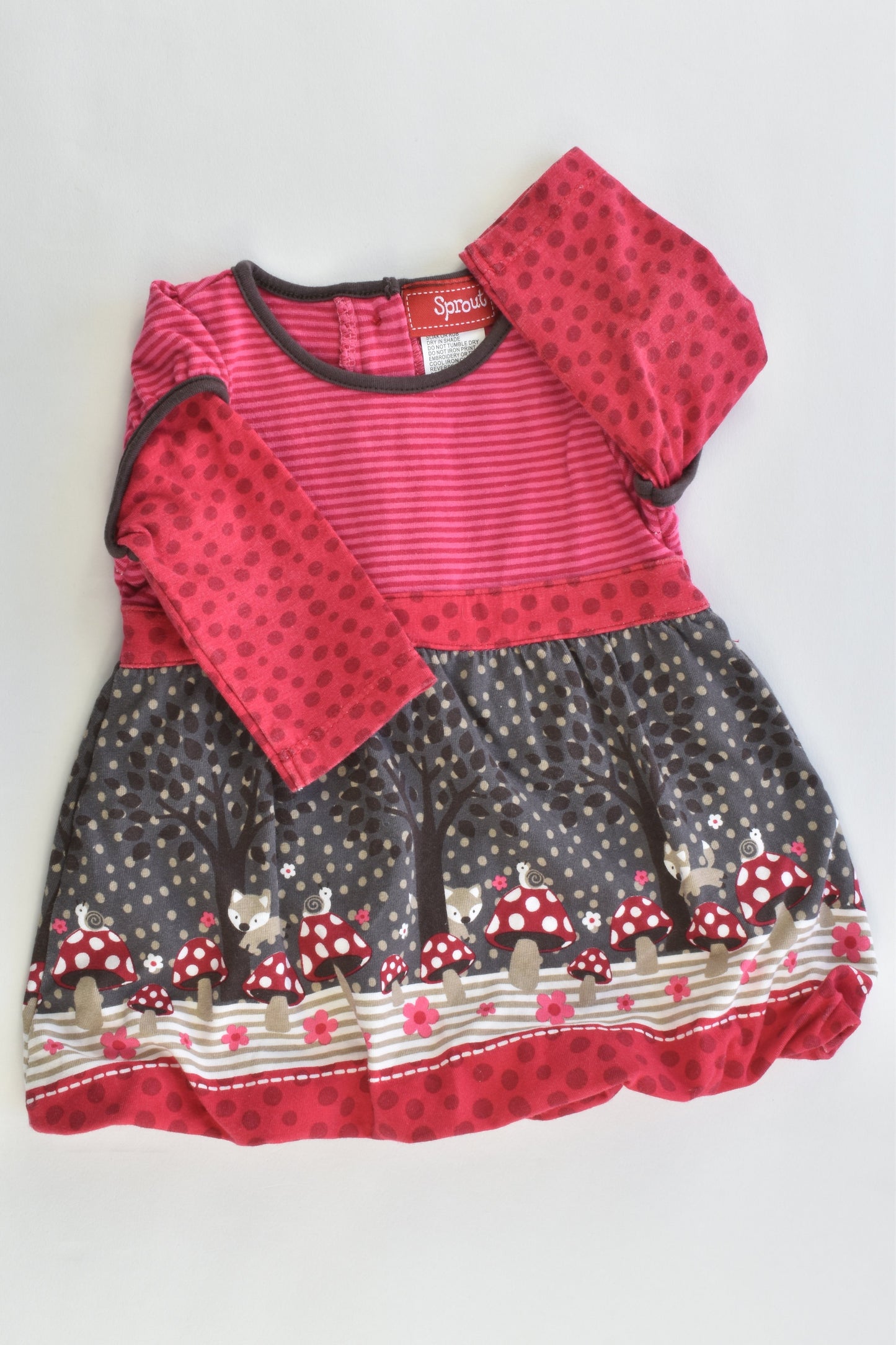 Sprout Size 000 Mushroom Forest Dress