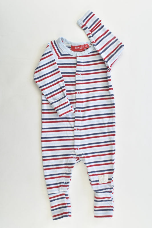 Sprout Size 000 Striped Romper