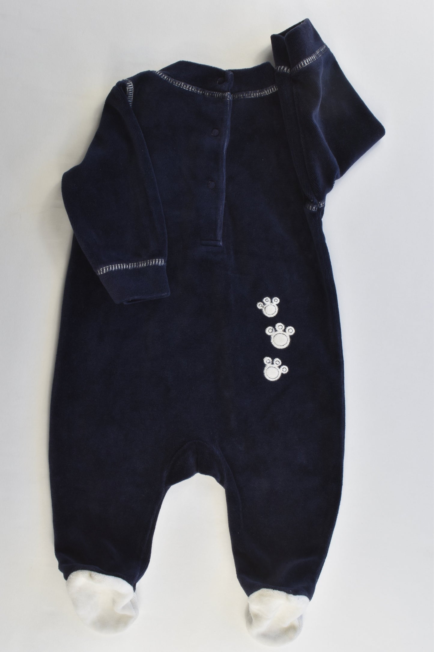 Sprout Size 000 Teddy Velour Romper