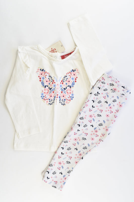 Sprout Size 1 Butterfly Top and Floral Pants