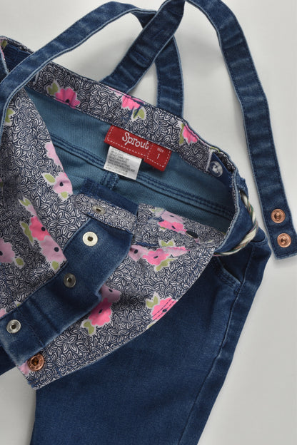 Sprout Size 1 Denim Overalls