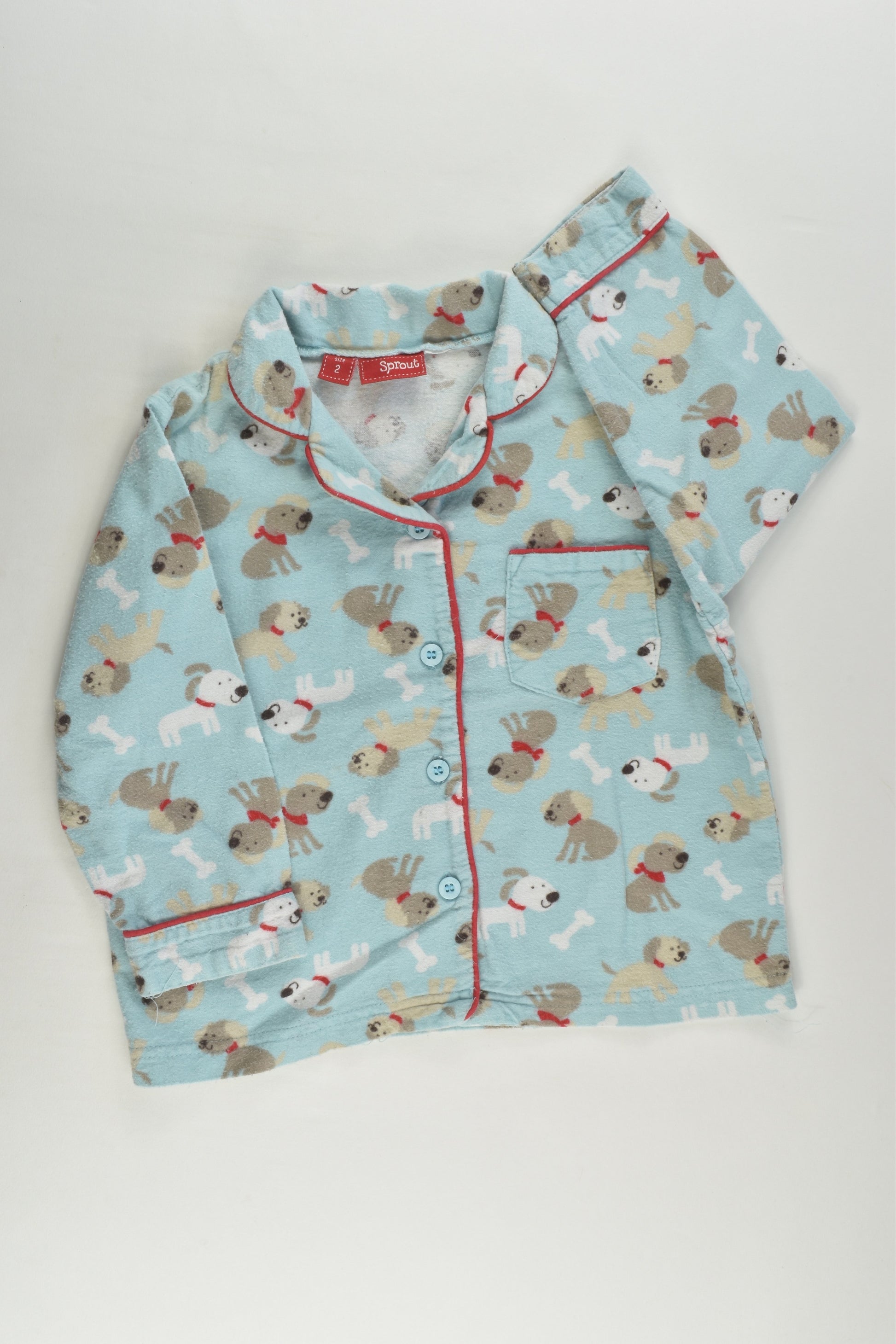 Sprout Size 2 Dogs Flannelette Pyjamas