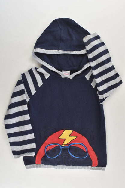 Sprout Size 2 Hooded Knitted Jumper