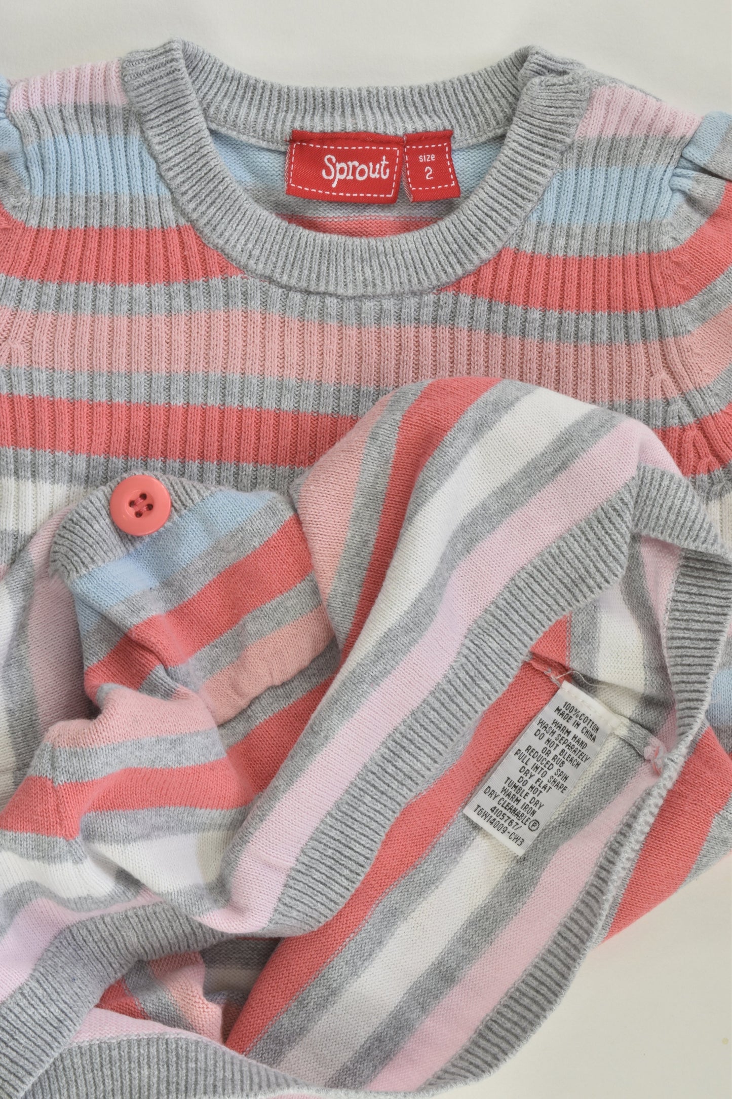 Sprout Size 2 Knitted Striped Dress