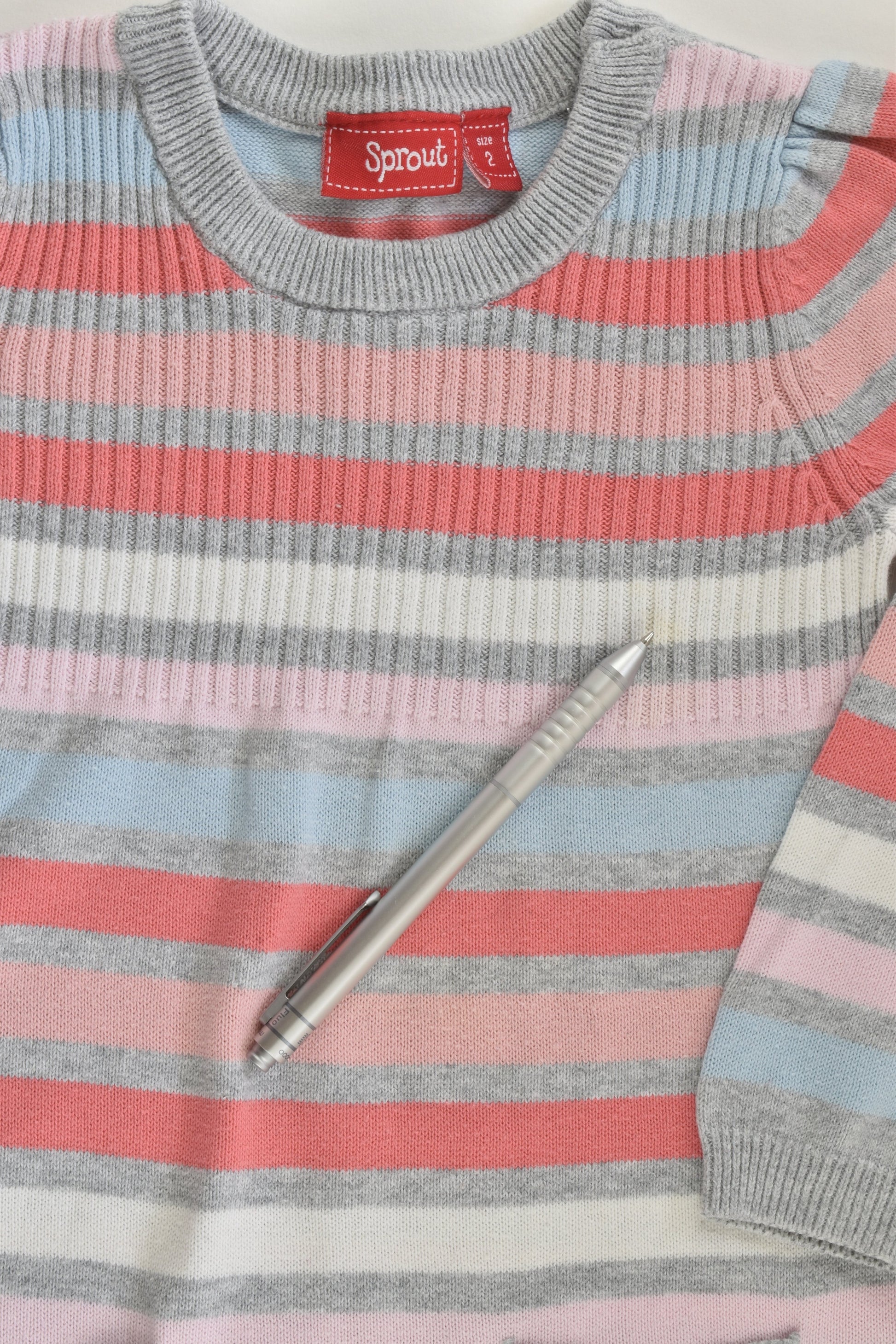 Sprout Size 2 Knitted Striped Dress
