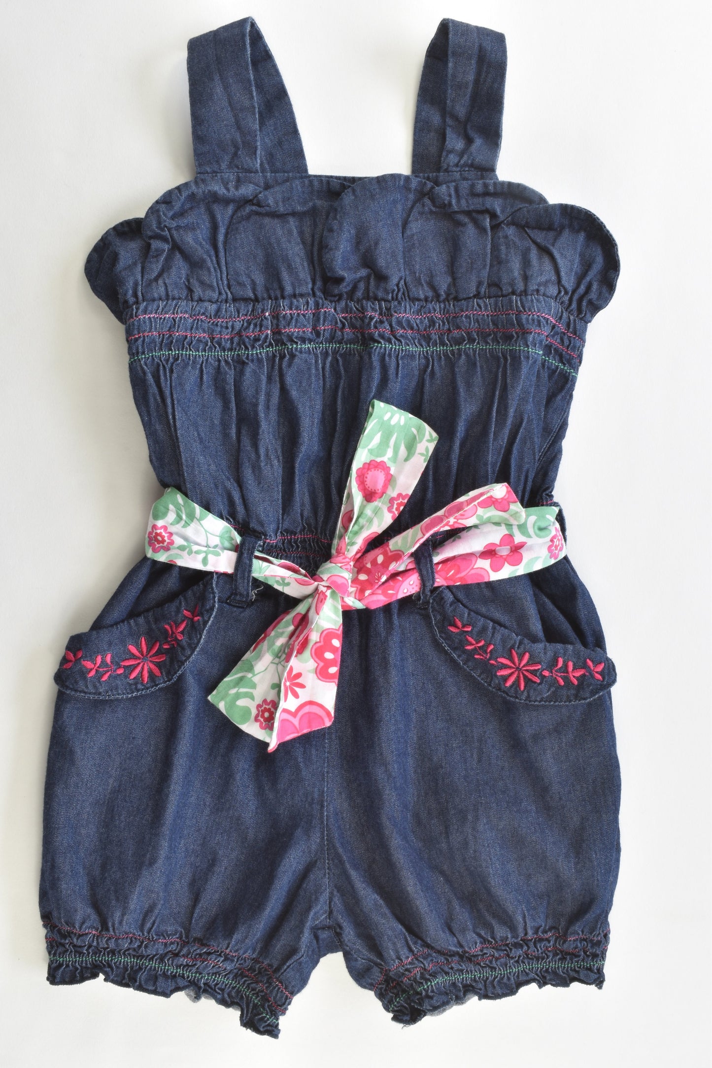 Sprout Size 2 Lightweight Denim Playsuit