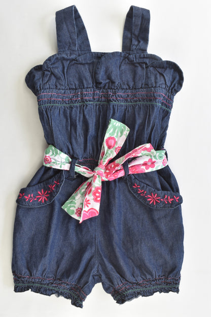 Sprout Size 2 Lightweight Denim Playsuit