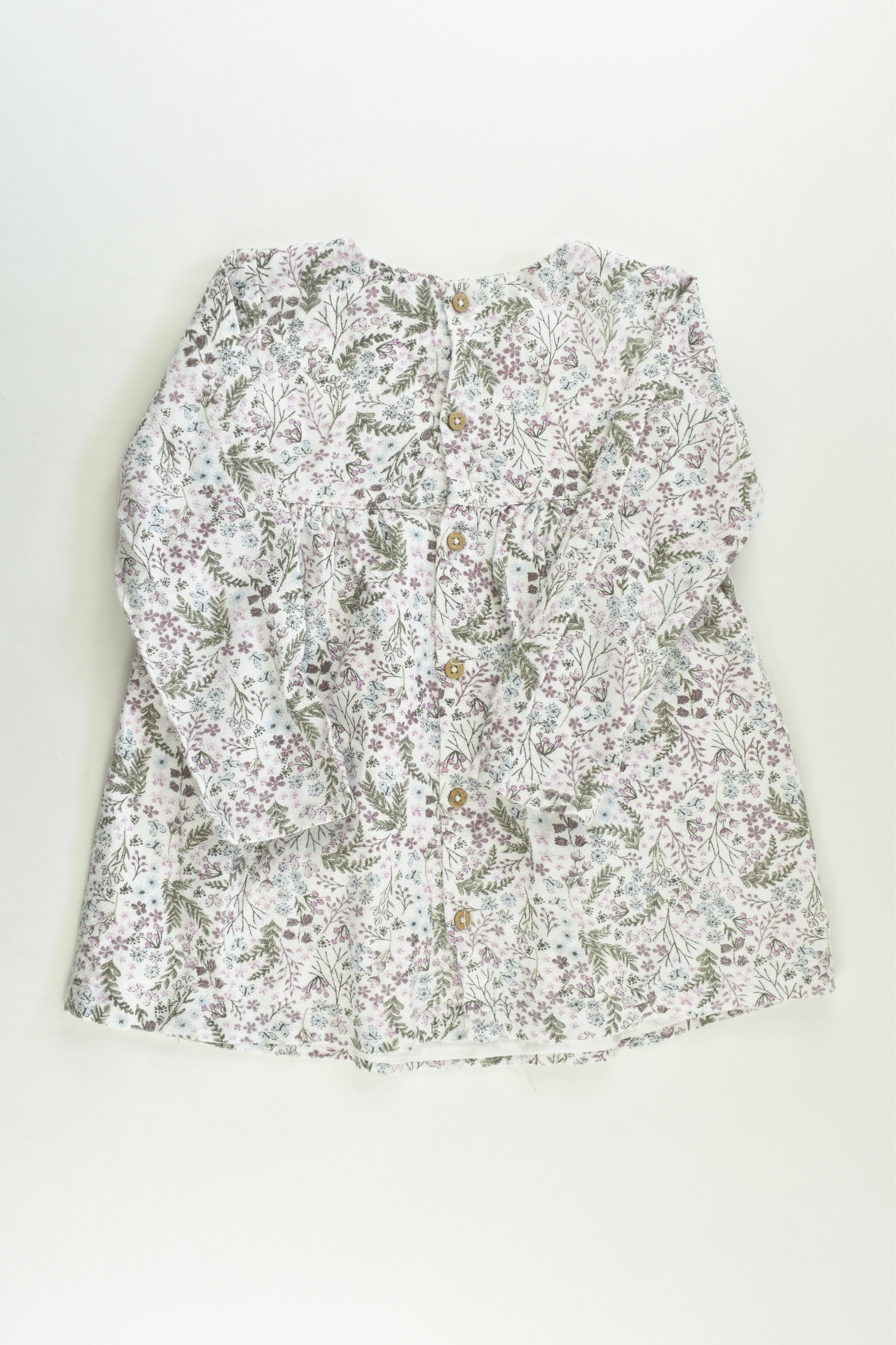 Sprout Size 2 Lined Floral Linen-feel Dress