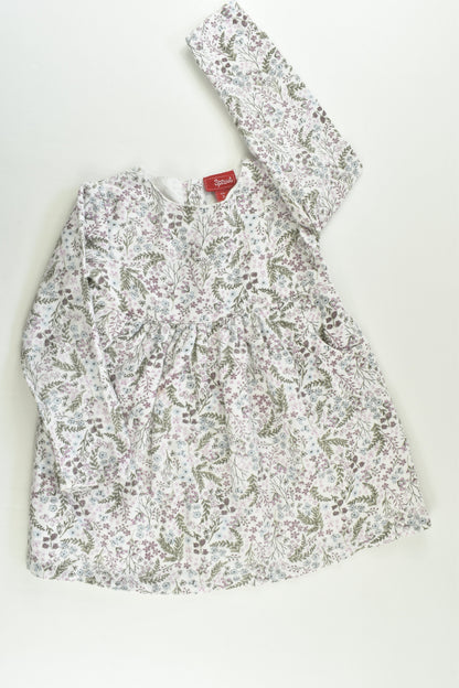 Sprout Size 2 Lined Floral Linen-feel Dress