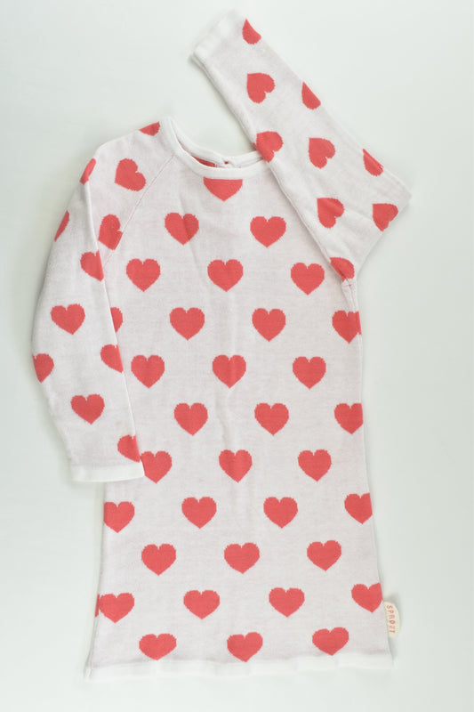 Sprout Size 2 Love Hearts Knitted Dress