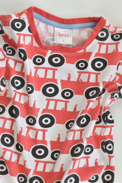 Sprout Size 2 Retro Tractors T-shirt