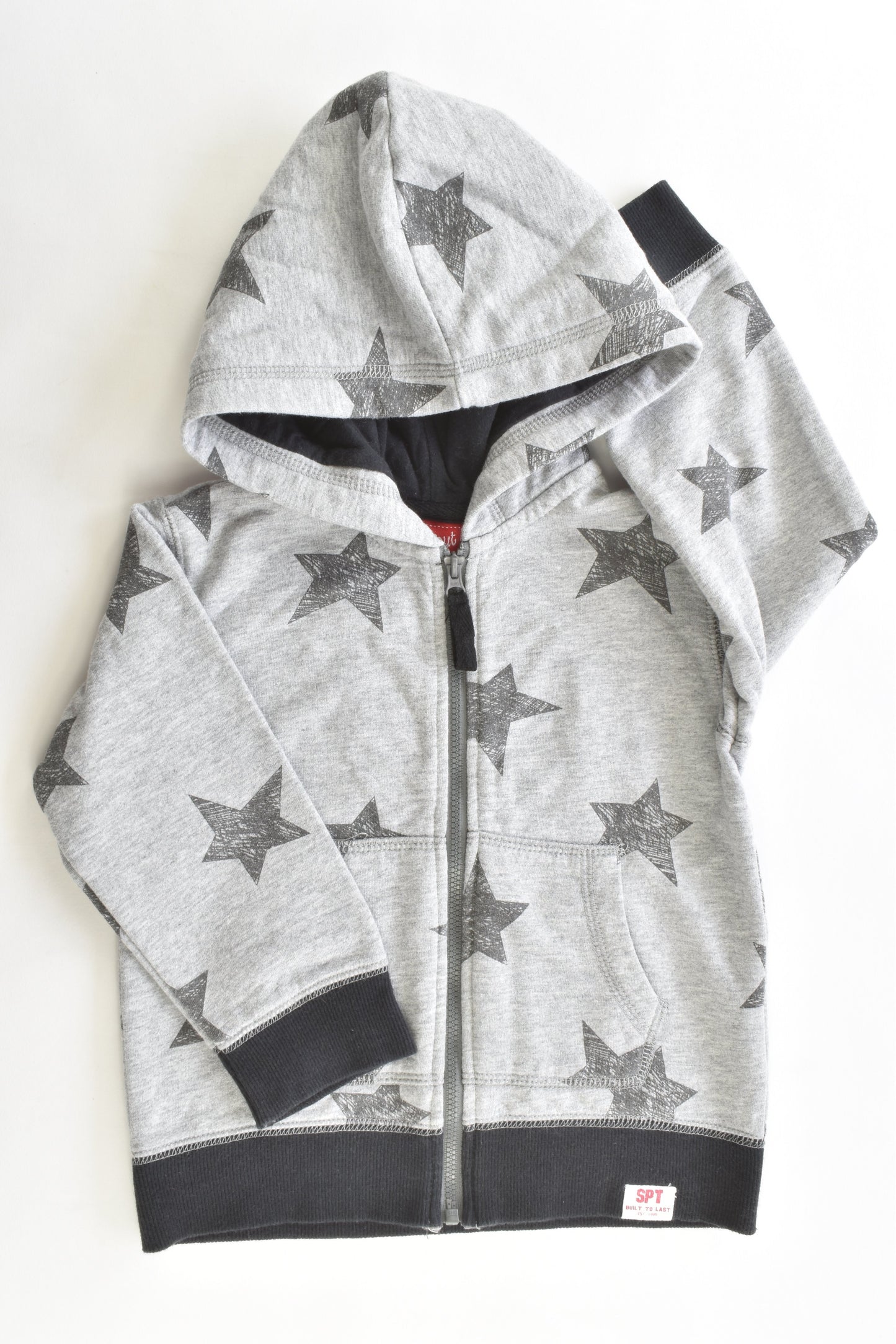 Sprout Size 2 Stars Hooded Jumper
