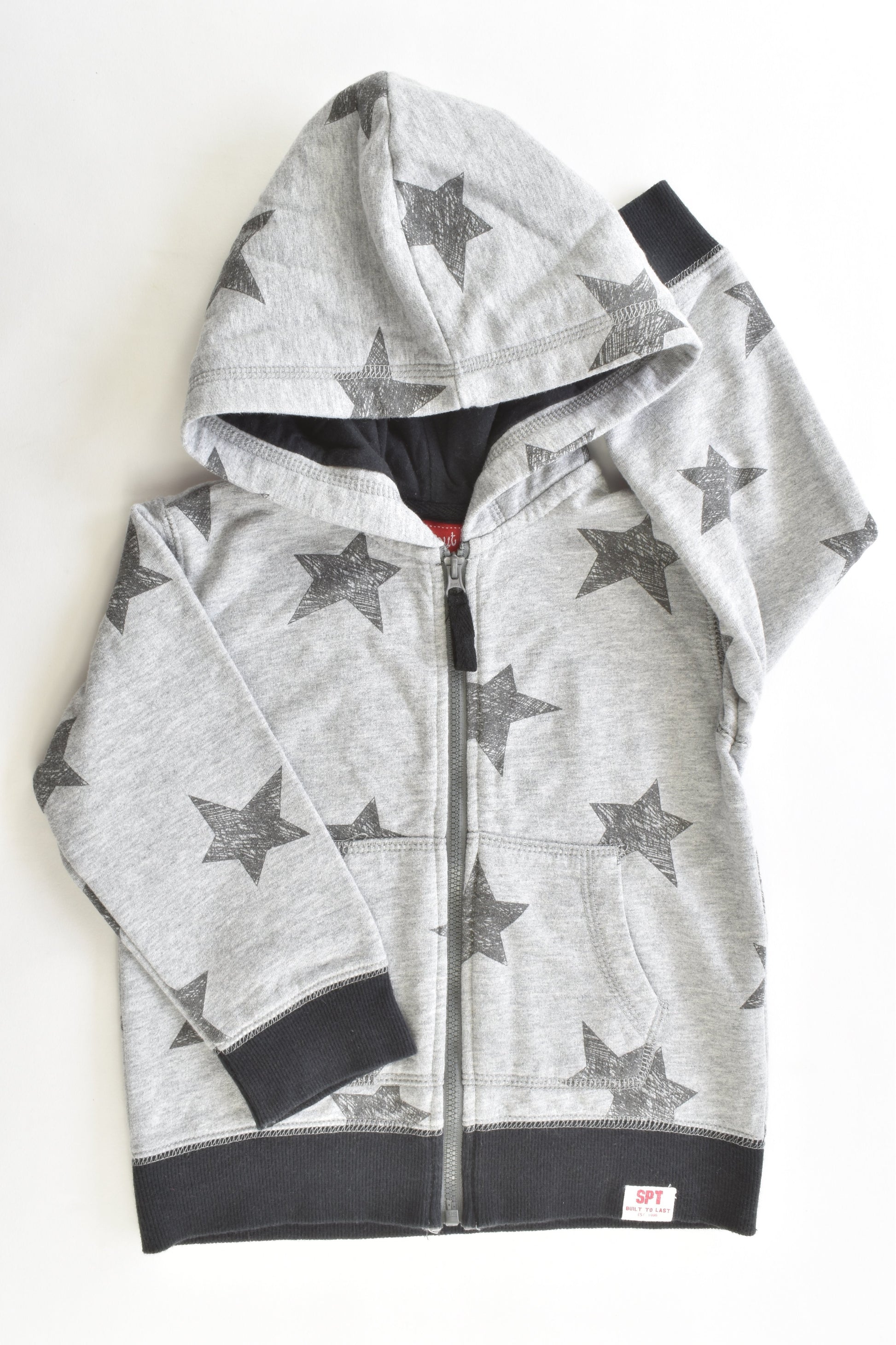 Sprout Size 2 Stars Hooded Jumper