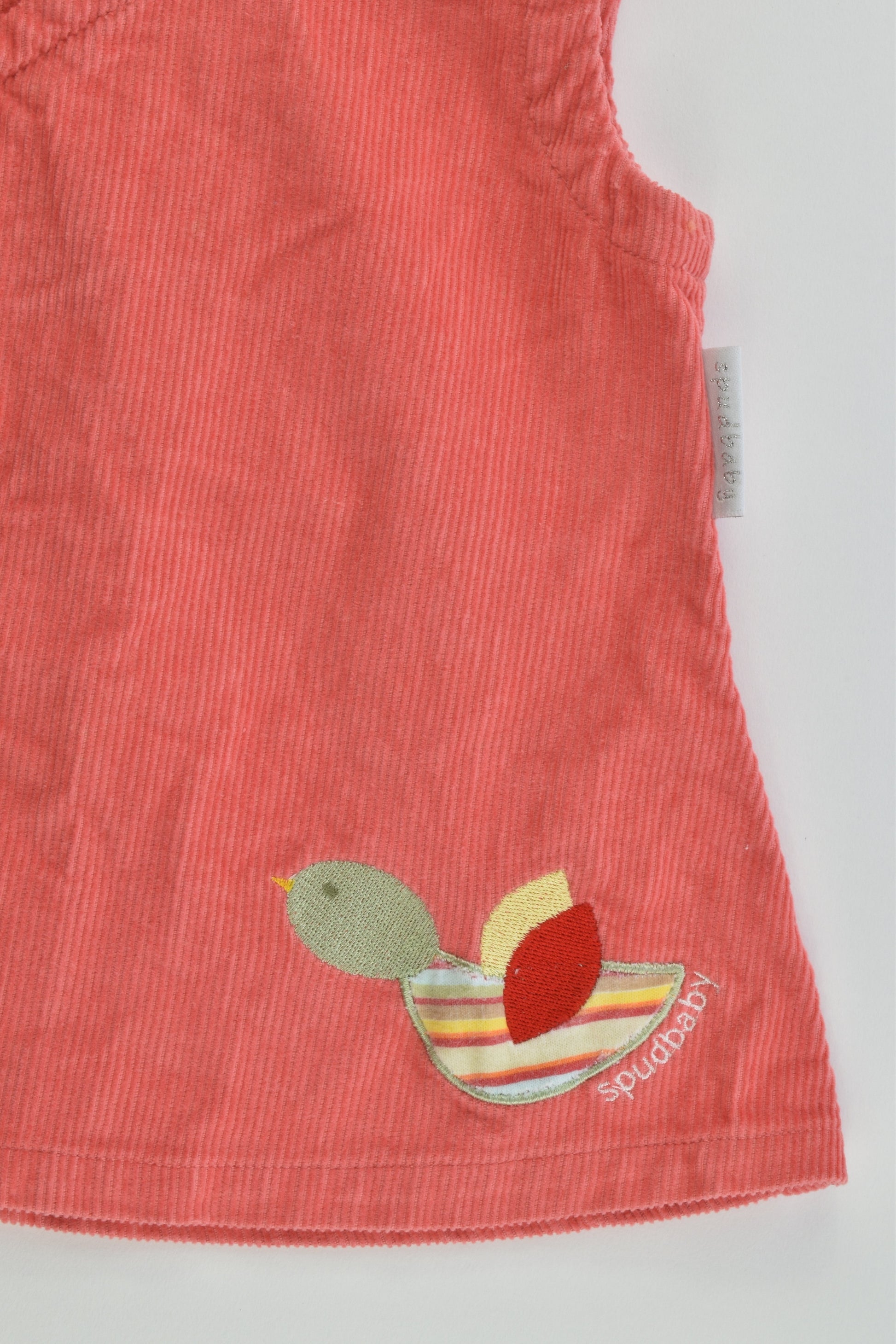 Spudbaby Size 00 Bird Soft Cord Dress