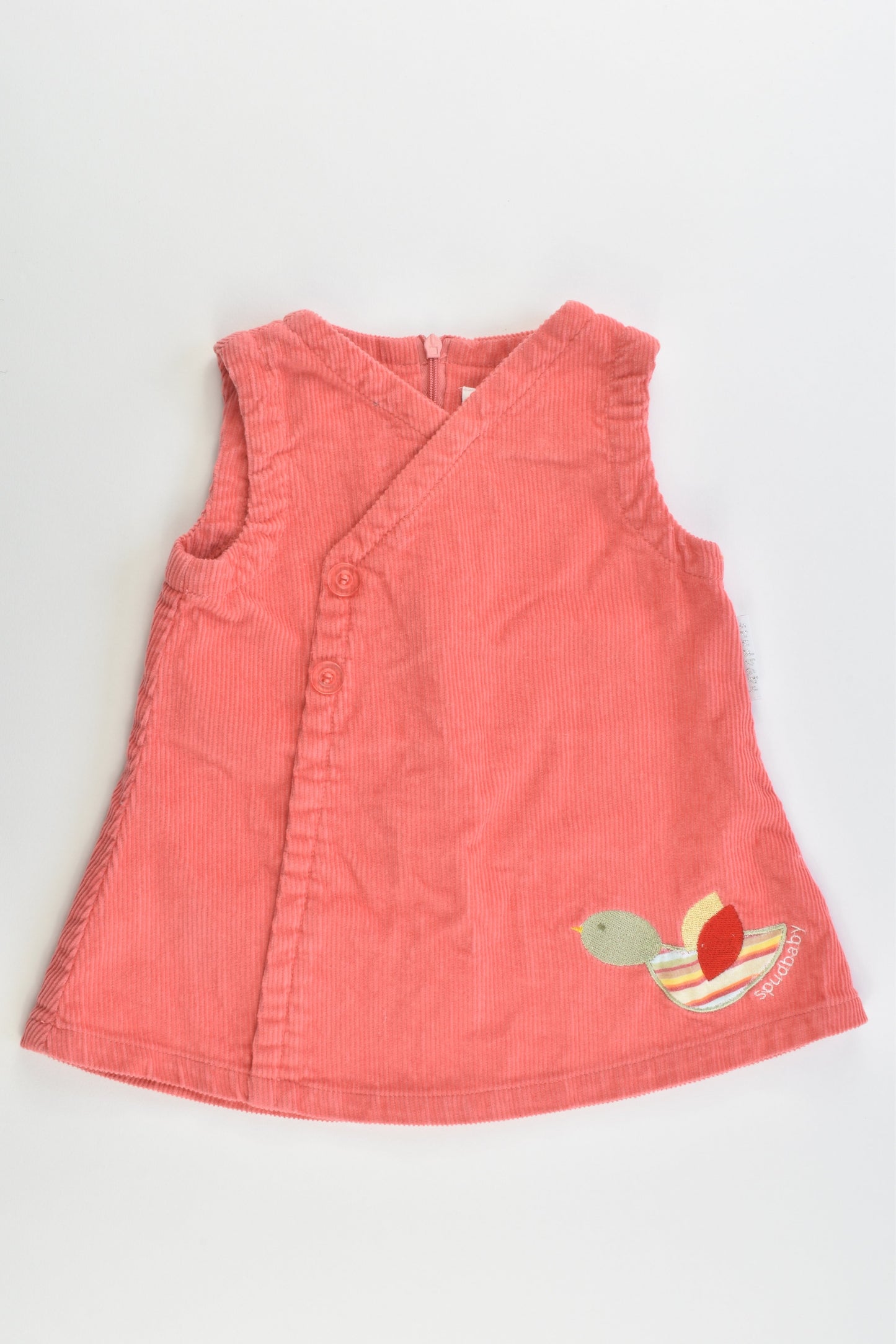 Spudbaby Size 00 Bird Soft Cord Dress