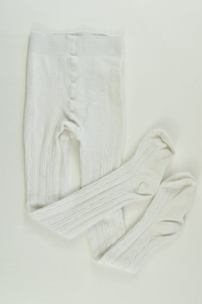St Bernard for Dunnes Size 4-5 White Footed Tights