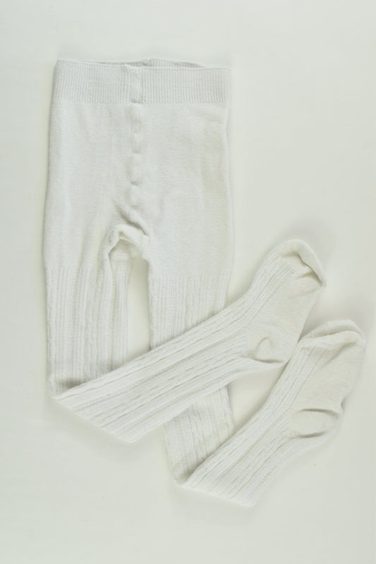St Bernard for Dunnes Size 4-5 White Footed Tights