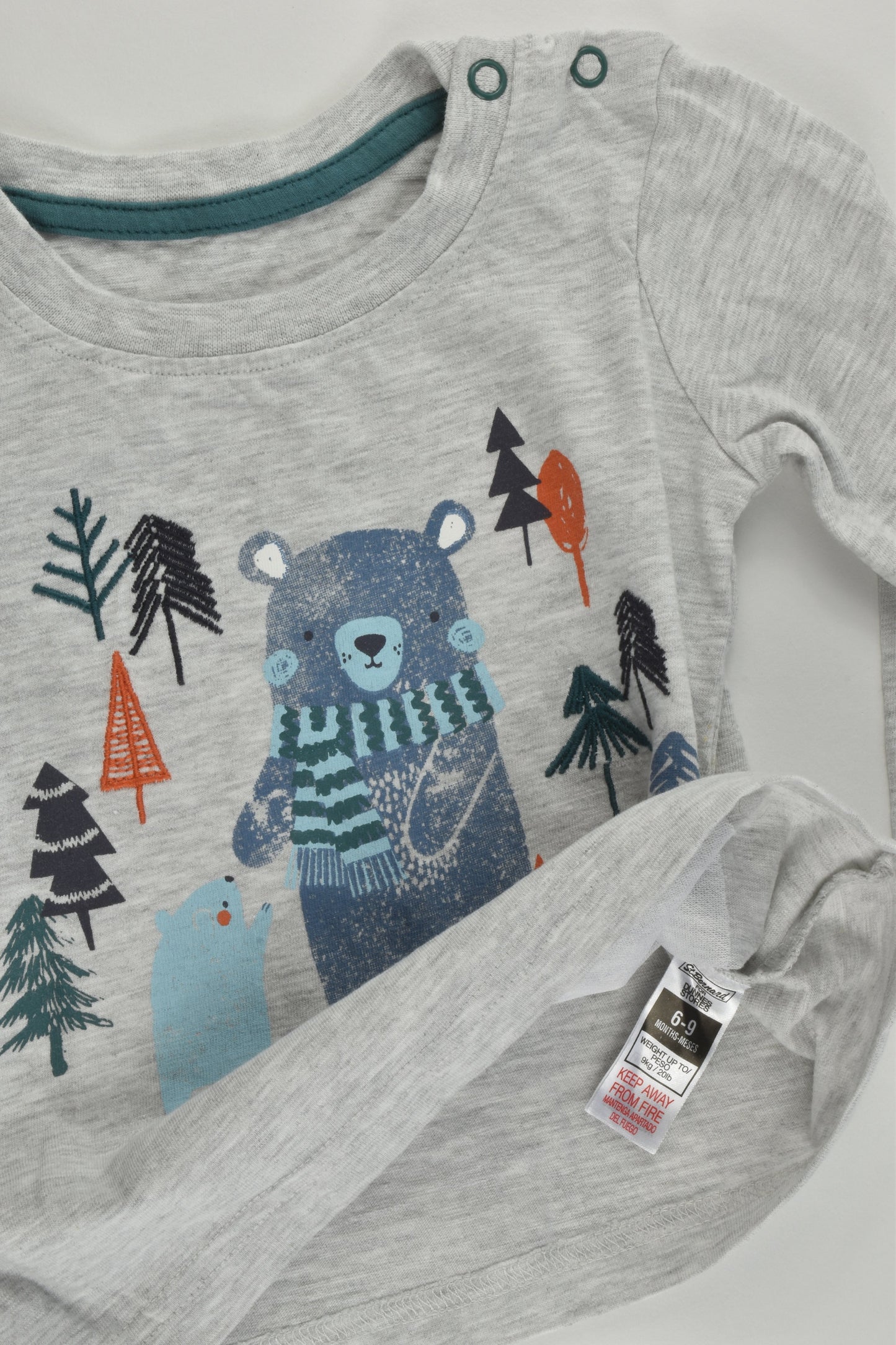 St Bernard for Dunnes Stores Size 0 (6-9 months, 74 cm) 'Forest Friends' Top
