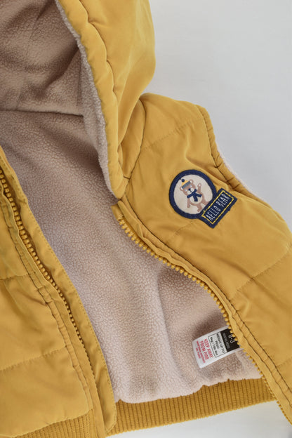 St Bernard for Dunnes Stores Size 000 (0-3 months) Mustard 'Hello Bear' Puffer Vest