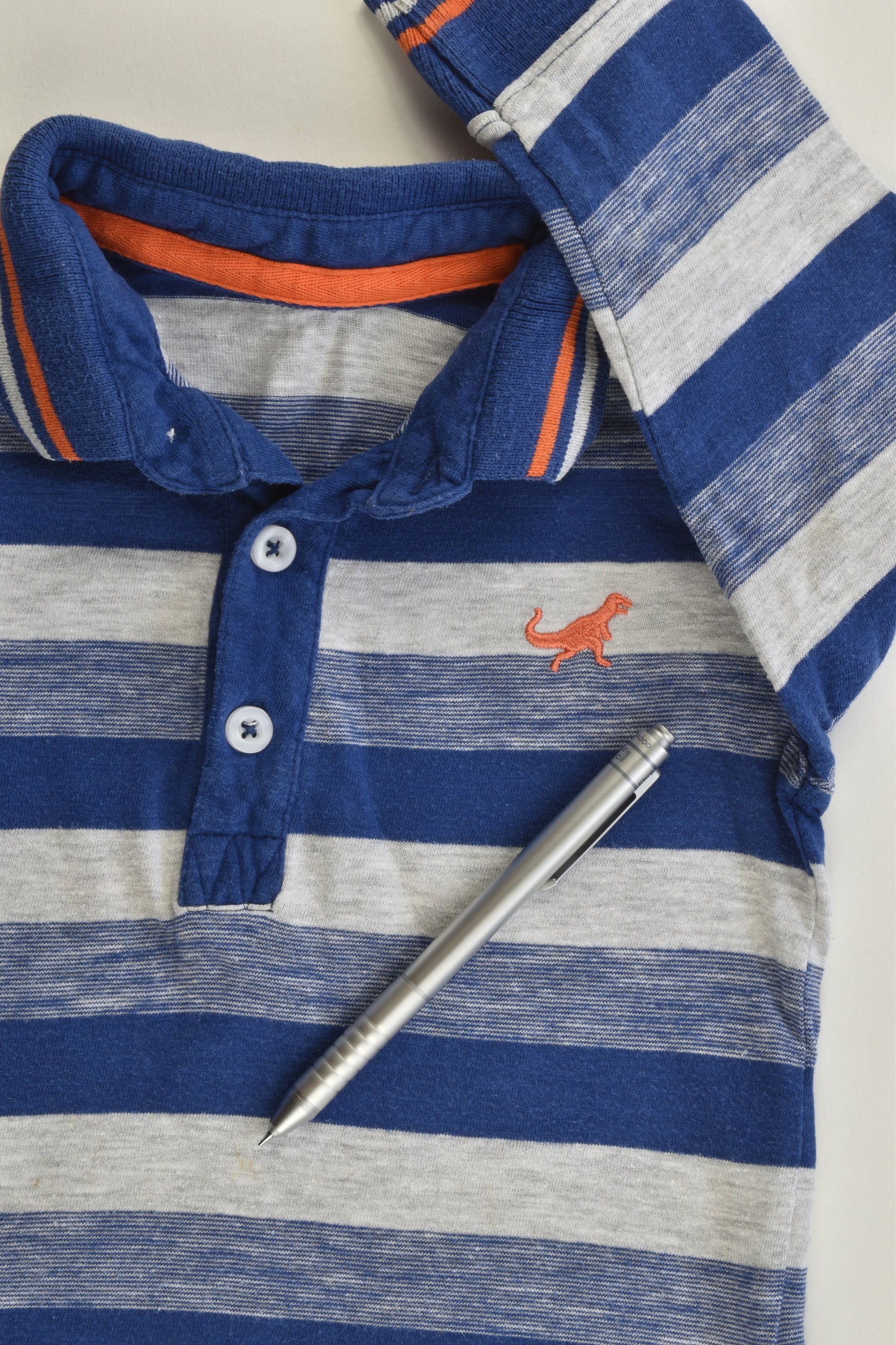 St Bernard for Dunnes Stores Size 12-18 months (1) Striped Dinosaur Collared Top