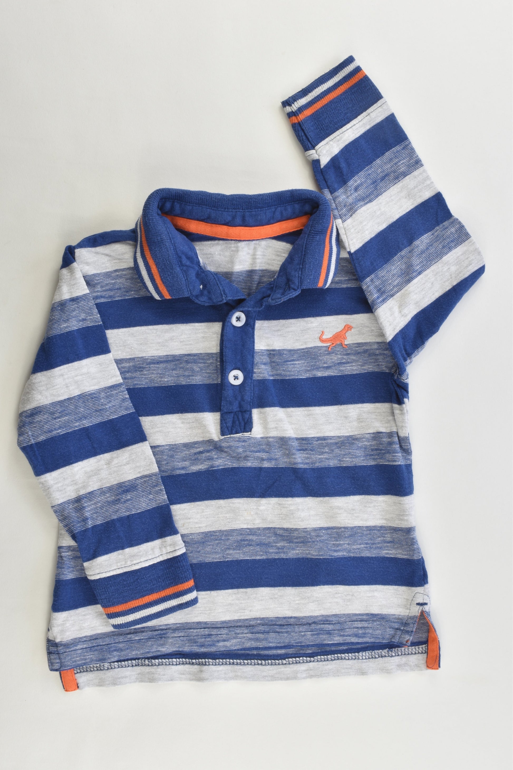 St Bernard for Dunnes Stores Size 12-18 months (1) Striped Dinosaur Collared Top