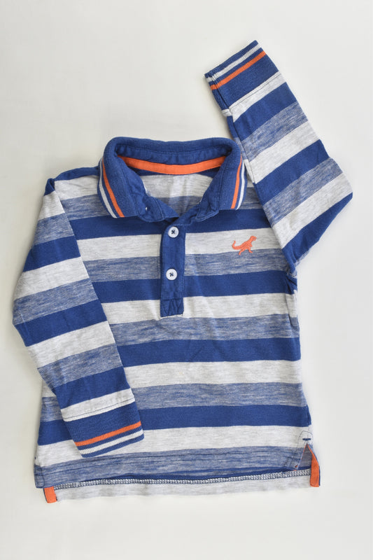 St Bernard for Dunnes Stores Size 12-18 months (1) Striped Dinosaur Collared Top