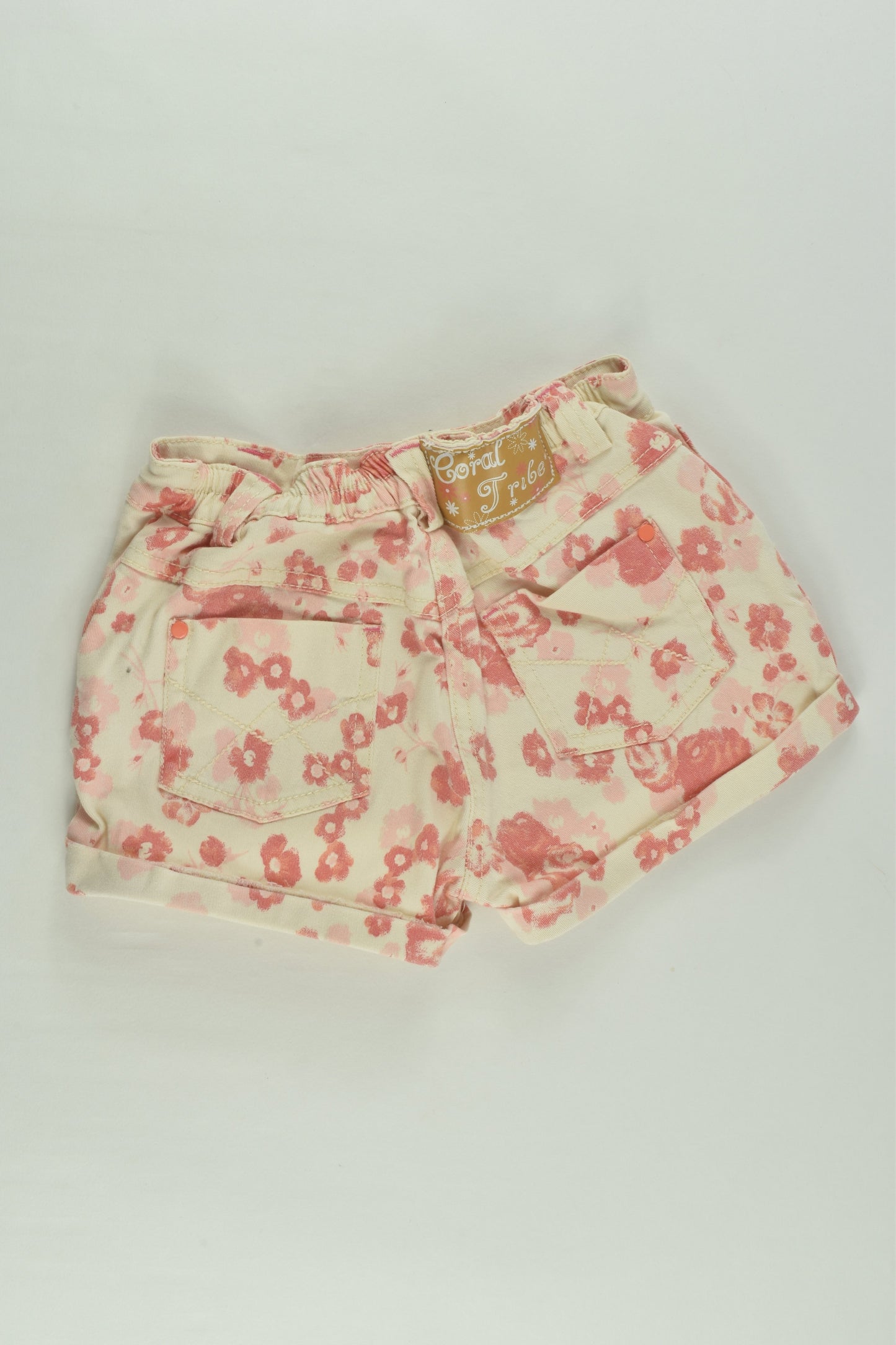 St Bernard for Dunnes Stores Size 2-3 Stretchy 'Coral Tribe' Shorts
