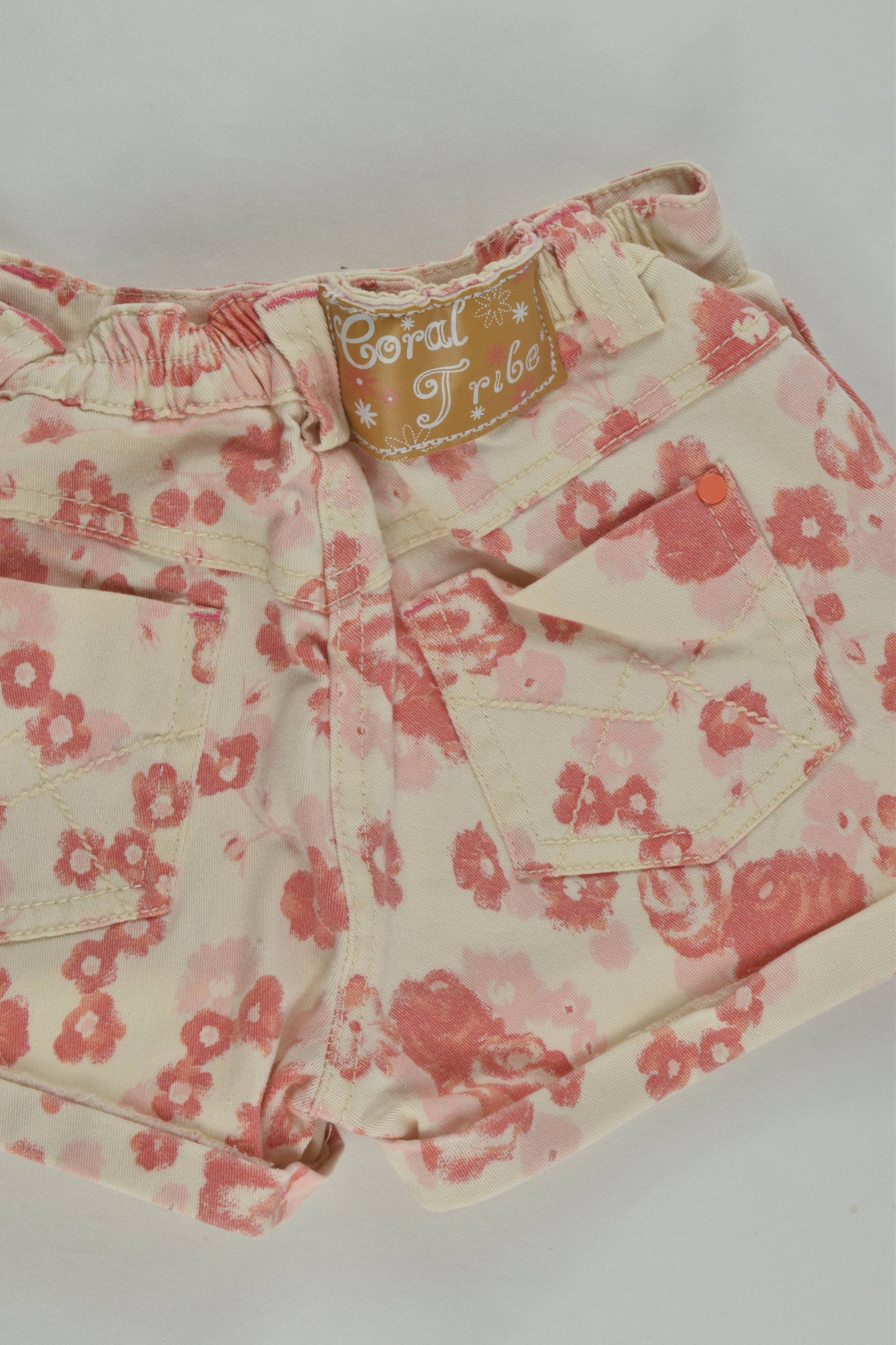 St Bernard for Dunnes Stores Size 2-3 Stretchy 'Coral Tribe' Shorts