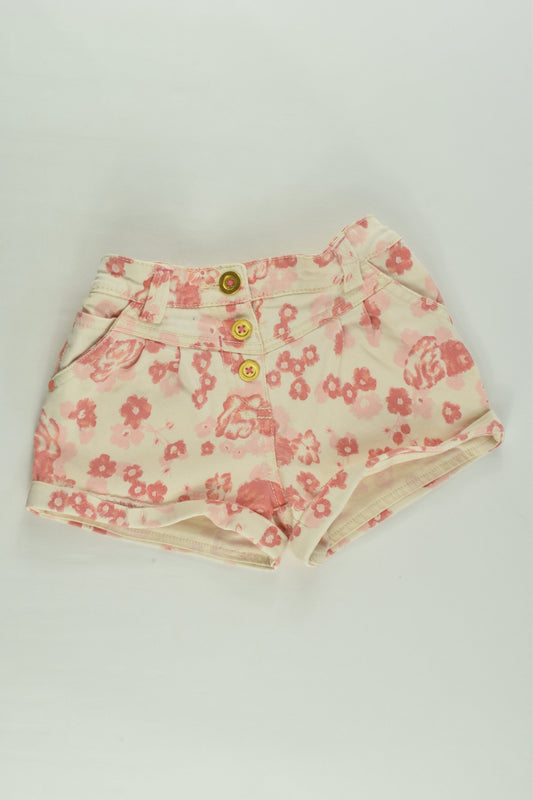 St Bernard for Dunnes Stores Size 2-3 Stretchy 'Coral Tribe' Shorts