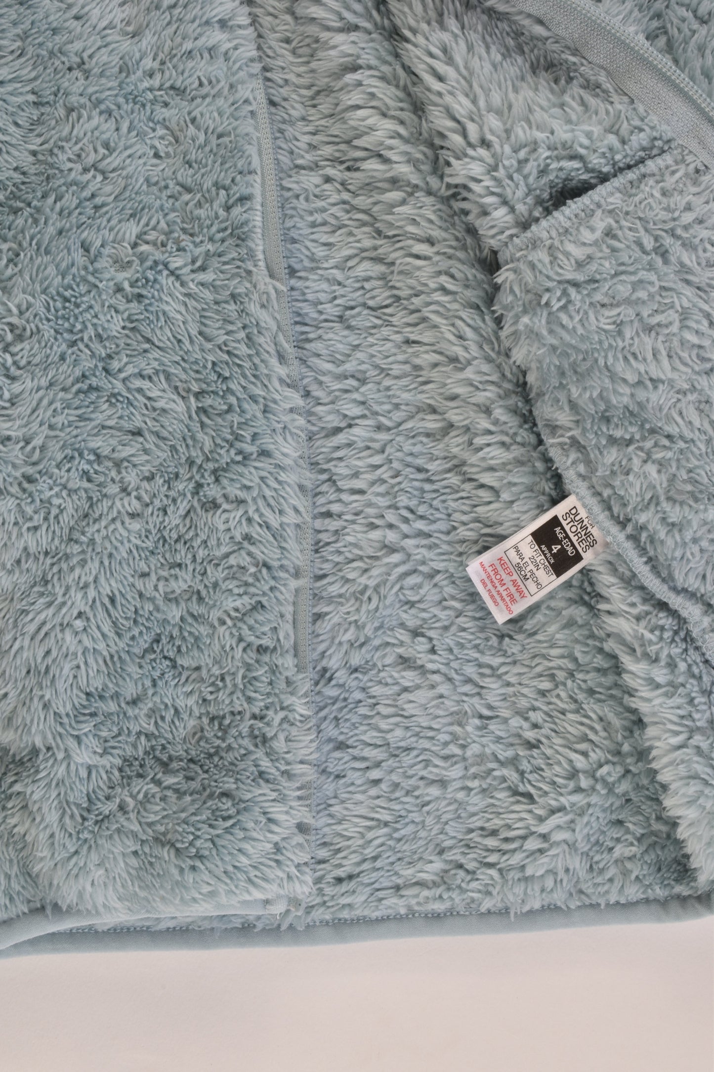 St Bernard for Dunnes Stores Size 4 Soft and Fluffy Aqua Zip Jacket