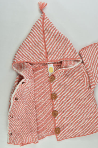 Stem (France) Size 000-00 (3 months) Organic Hooded Knitted Jumper
