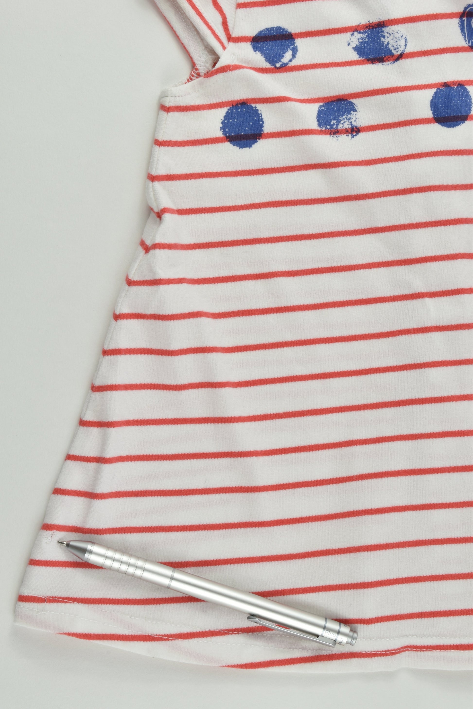 Sucre D'Orge (France) Size 0 (9 months, 74 cm) Stripes, Dots and Elephant Dress