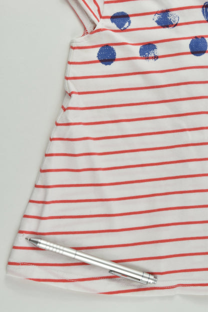Sucre D'Orge (France) Size 0 (9 months, 74 cm) Stripes, Dots and Elephant Dress