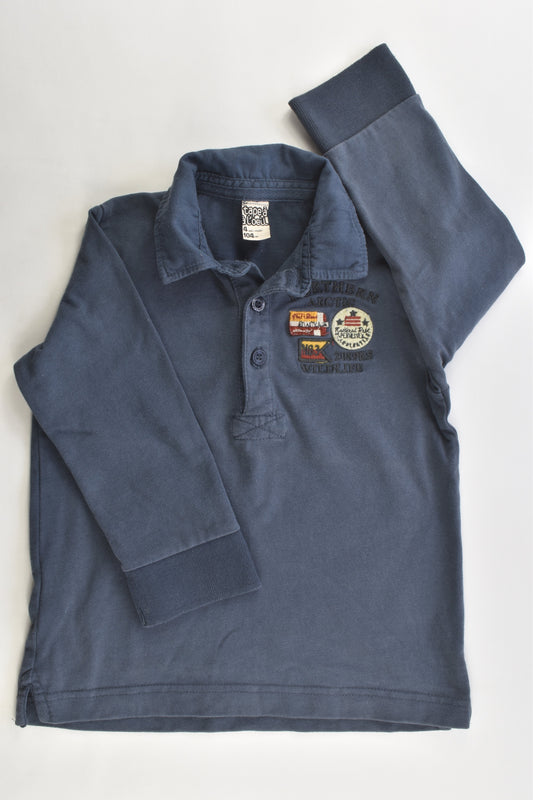 Tape à L'Oeil (France) Size 4 (104 cm) "Northern Arctic Wildlife" Collared Top