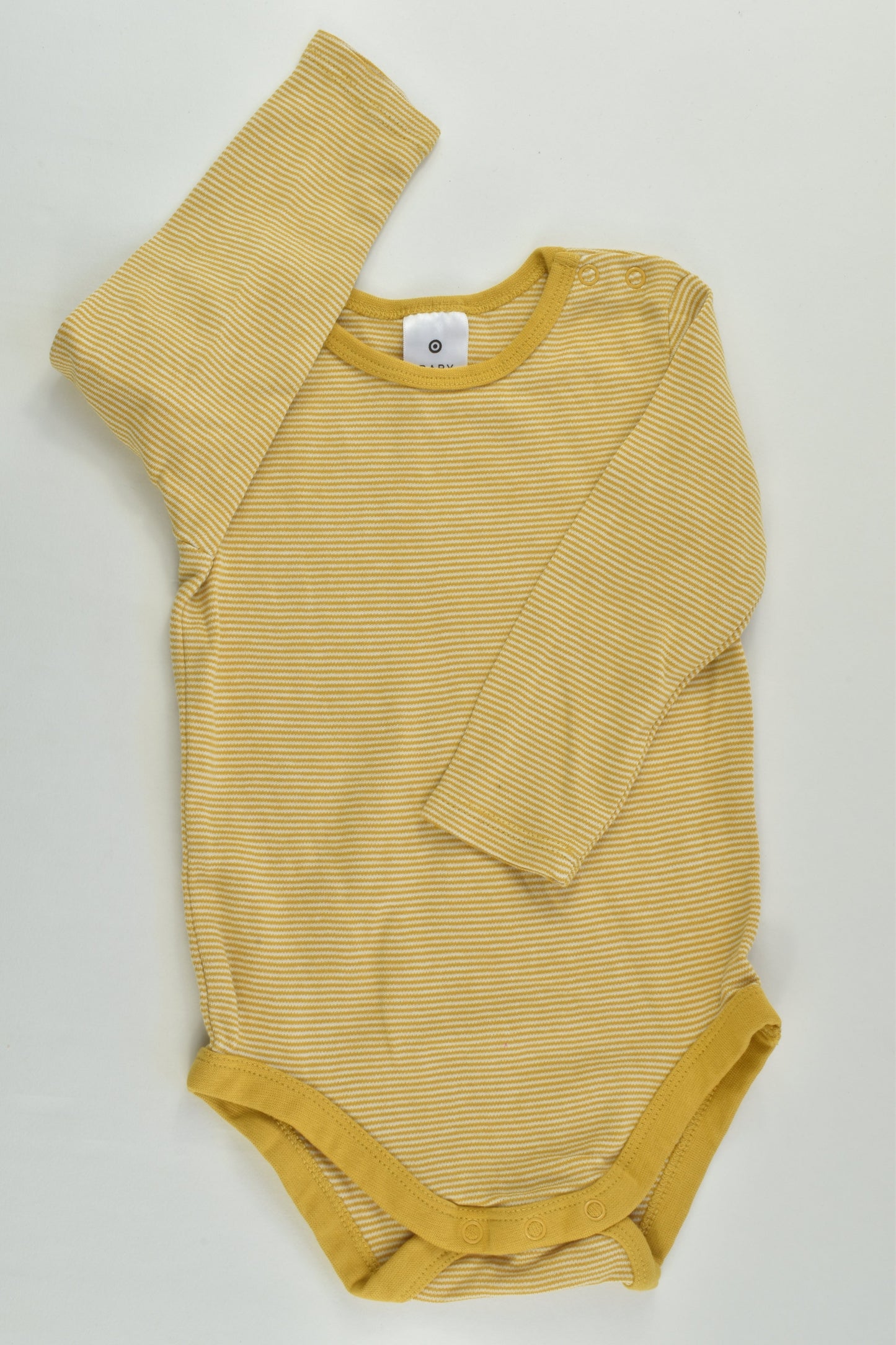 Target Size 0 (6-12 months) Mustard Stripes Bodysuit