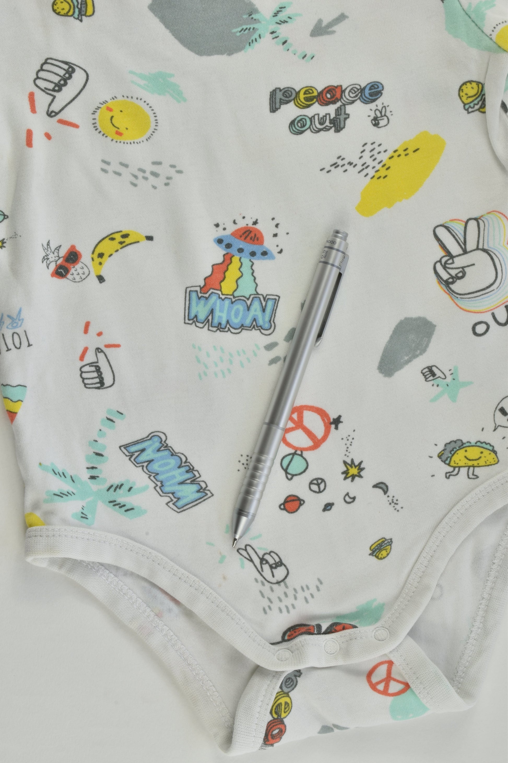 Target Size 0 (6-12 months) 'Peace Out, Totally Rad' Bodysuit