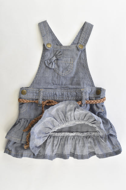 Target Size 0 (6-12 months) Striped Denim-like Dress