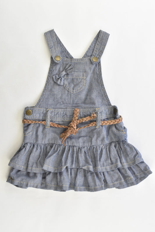 Target Size 0 (6-12 months) Striped Denim-like Dress