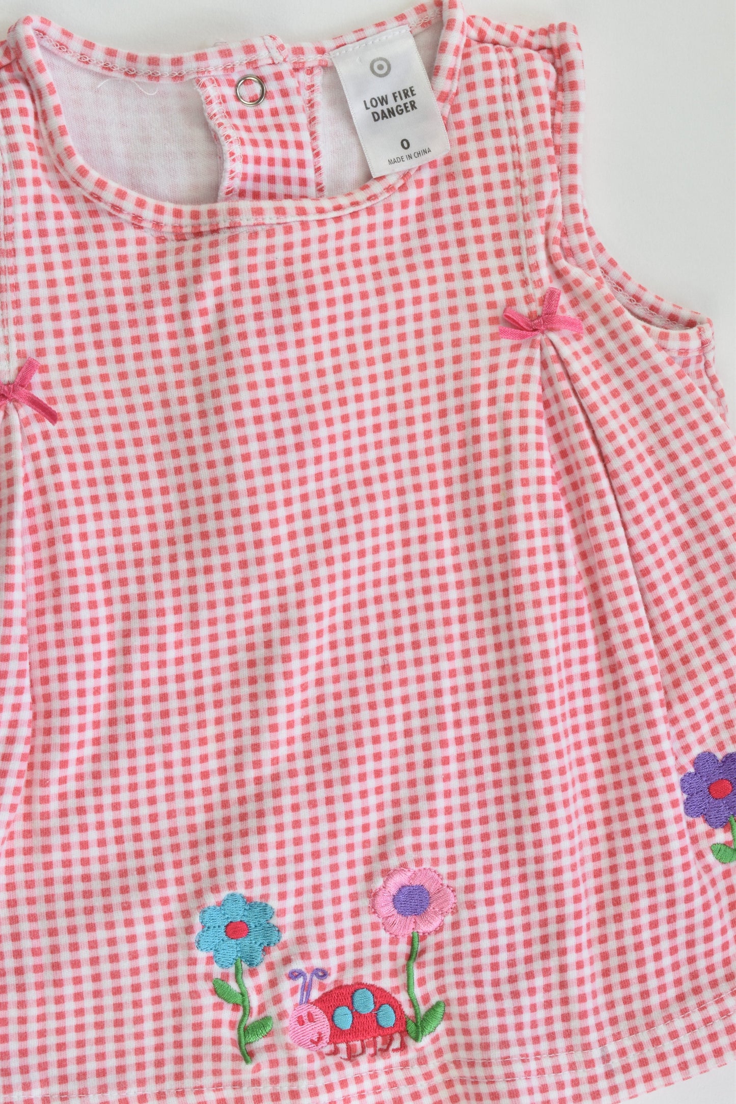 Target Size 0 Ladybug and Flowers Dress with bodysuit Underneath