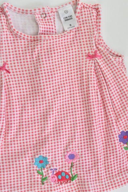 Target Size 0 Ladybug and Flowers Dress with bodysuit Underneath